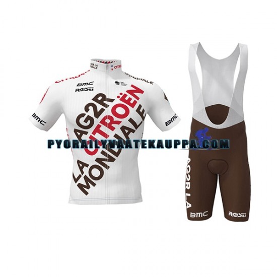 Pyöräilypaita + Bib Pyöräilyshortsit 2022 AG2R Citroen Team Miehet N001