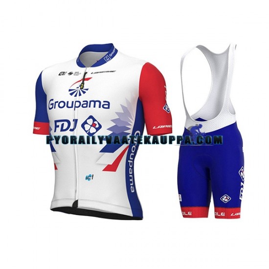 Pyöräilypaita + Bib Pyöräilyshortsit 2022 Groupama-FDJ Miehet N001