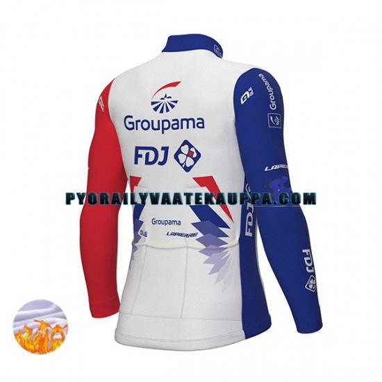 Pyöräilypaita Talvi Thermal Fleece 2022 Groupama-FDJ Miehet N001