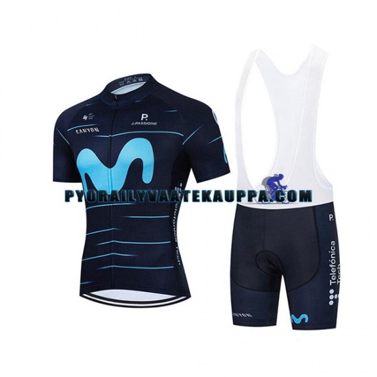 Pyöräilypaita + Bib Pyöräilyshortsit 2022 Movistar Team Miehet N001