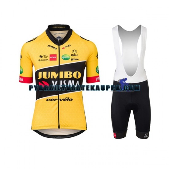 Pyöräilypaita + Bib Pyöräilyshortsit 2022 Team Jumbo-Visma Miehet N001